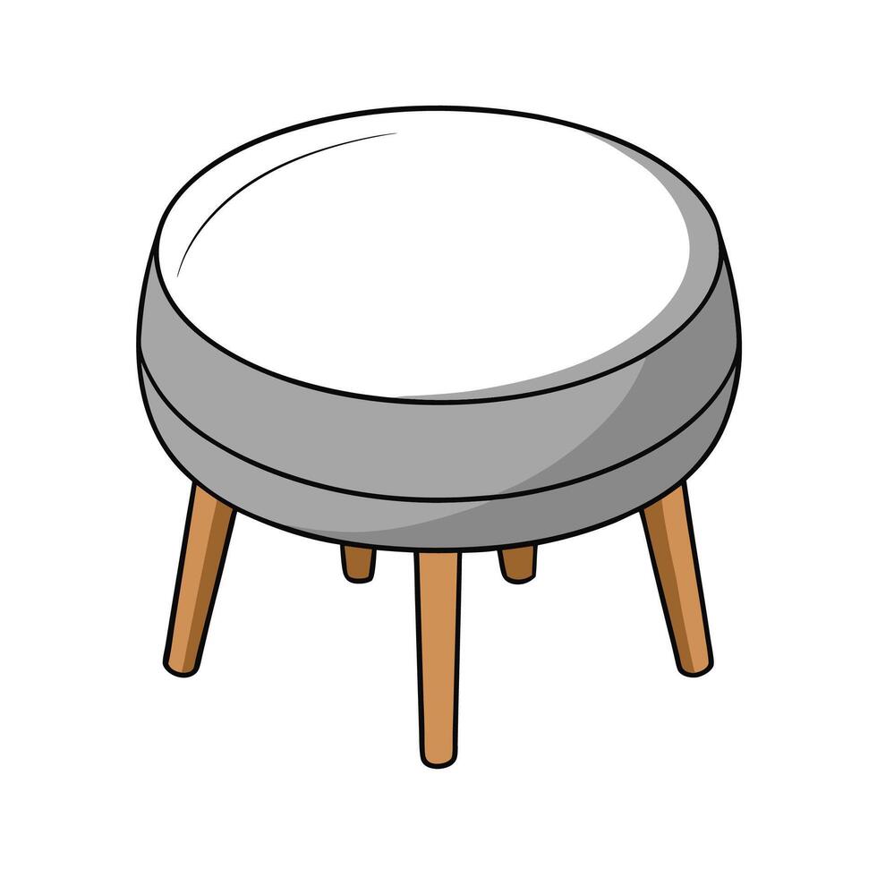 Modern stool illustration isolated on white background vector