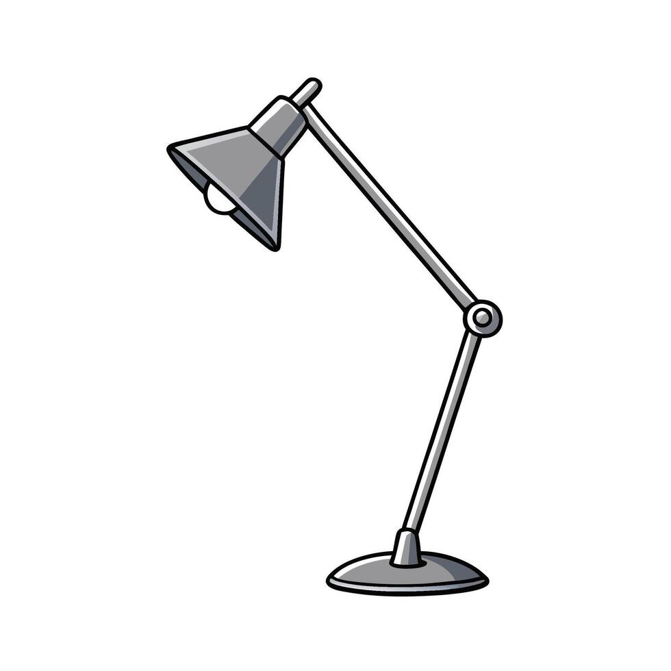 Modern Adjustable Desk Lamp Illustration on White Background vector