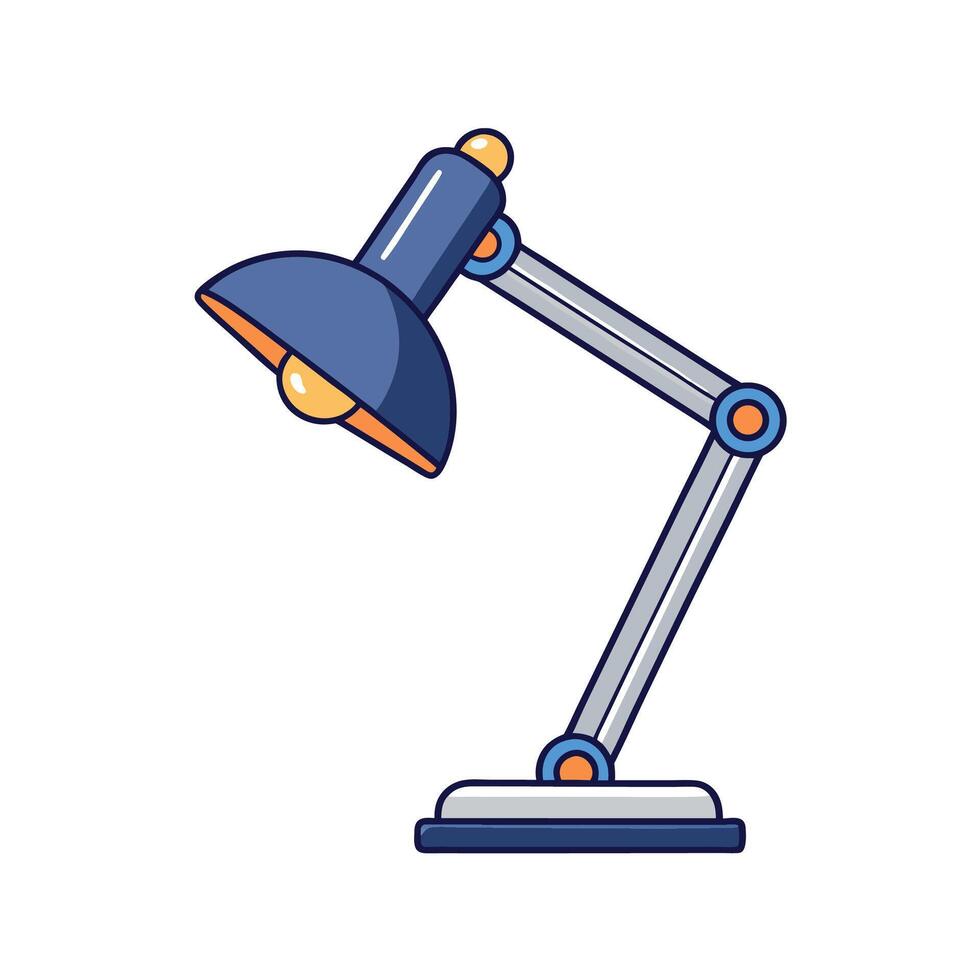 Adjustable Desk Lamp Cartoon Icon Illustration, Isolated vector