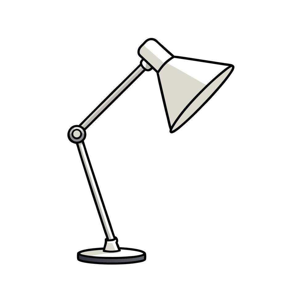 Adjustable desk lamp illustration, isolated on white vector