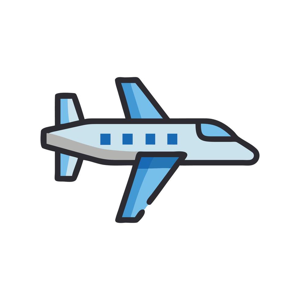 Airplane icon on black background design element vector