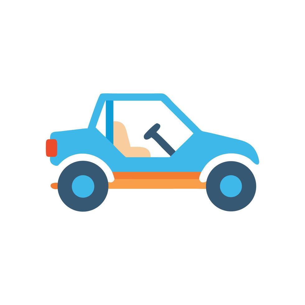 Blue Buggy Car Illustration on Black Background vector