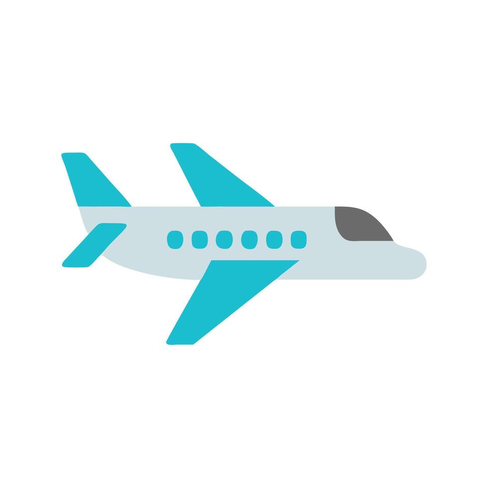 Modern Airplane Icon Illustration on Black Background vector