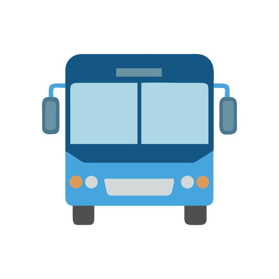 Stylized Blue Bus Illustration on Black Background Image vector