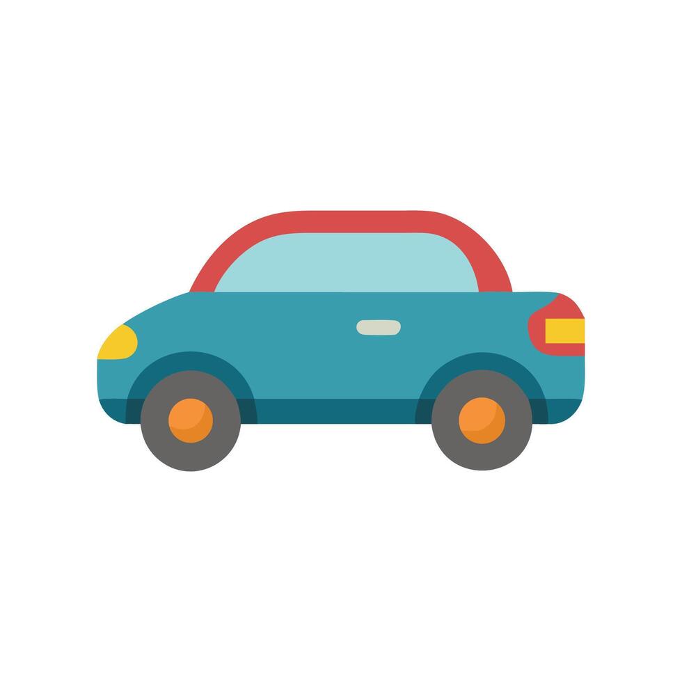 Simple Illustration of Car Isolated on Black Background vector