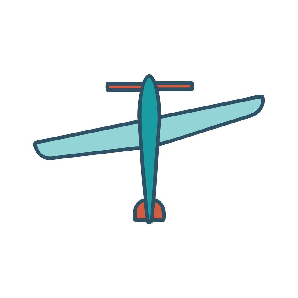 Stylized Airplane Icon Design Against Black Background vector