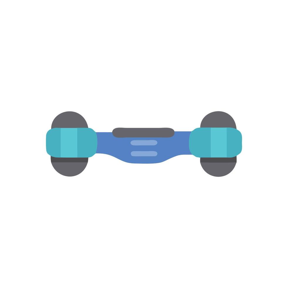 Isolated Blue Hoverboard on Black Background, Modern Transport vector