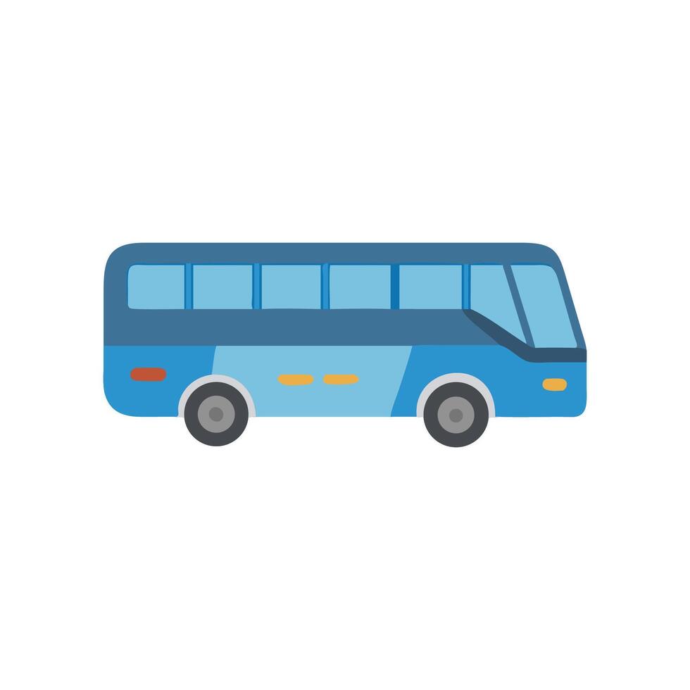 Blue bus illustration against a black background vector