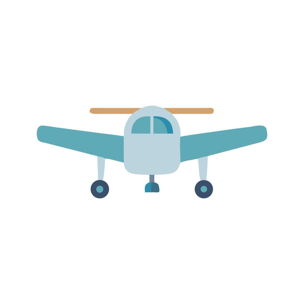 Vintage Airplane Illustration Flying Machine on Black Background vector