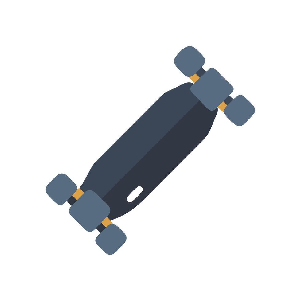 Isolated Longboard on Black Background Studio Shot vector