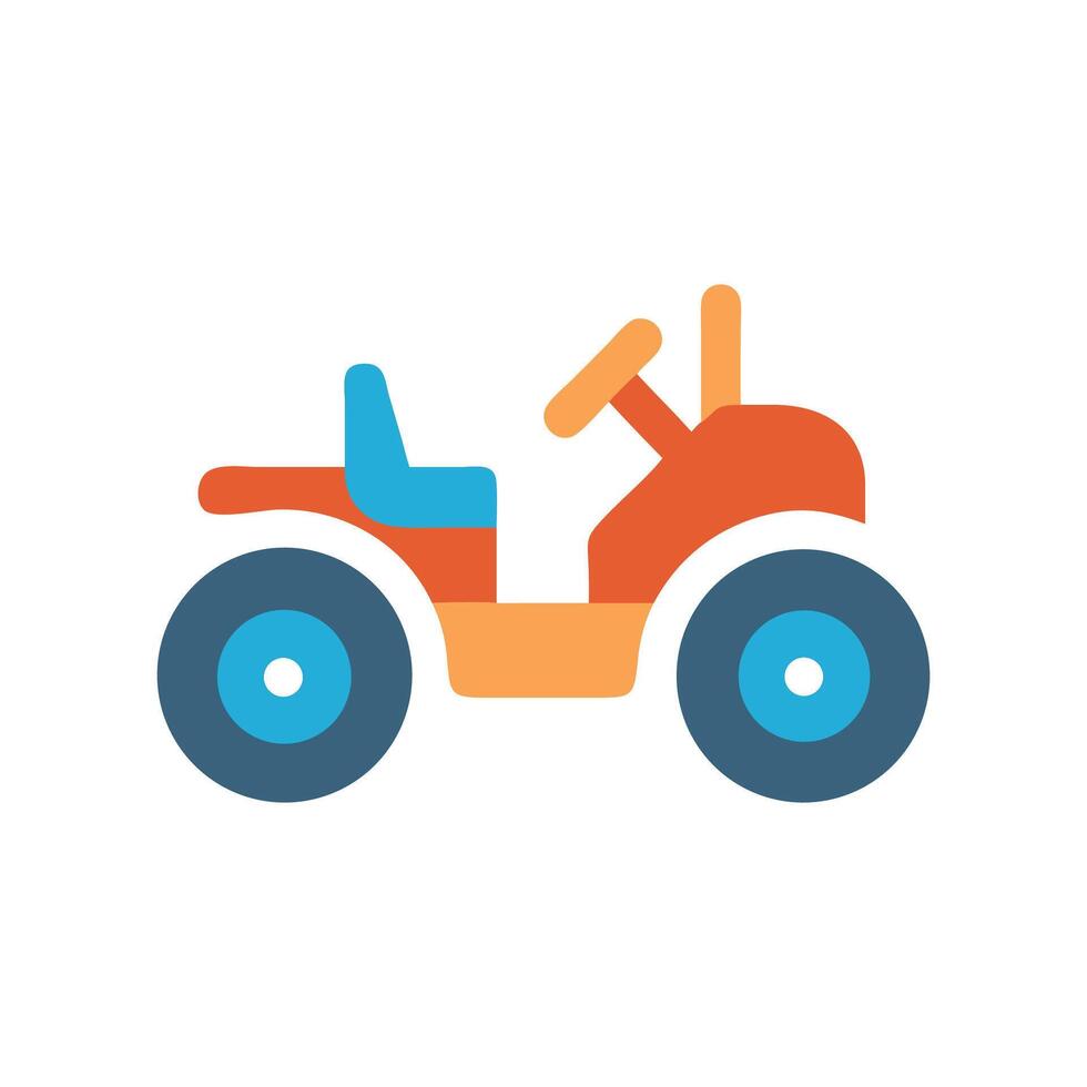 Cartoon ATV isolated on a dark background vector