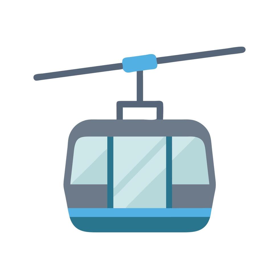 Cable Car Icon Aerial Tramway, Transportation on Mountain vector