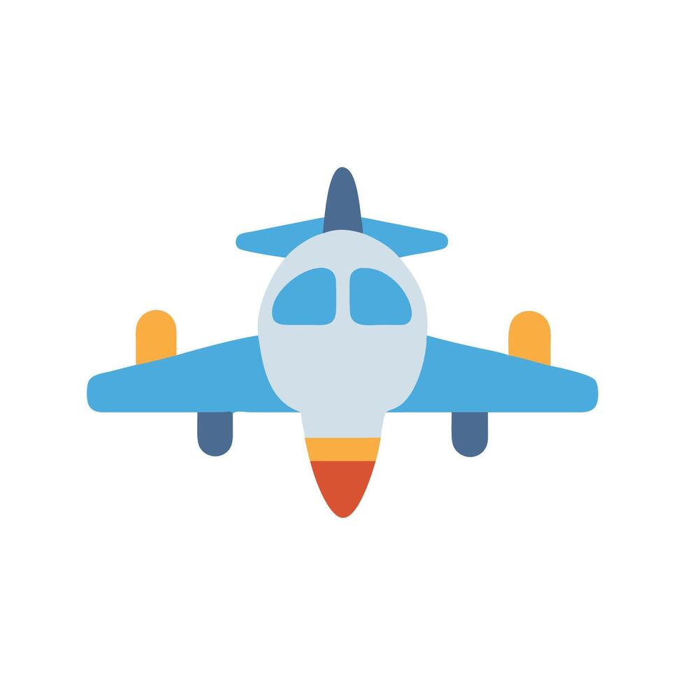 Cartoon Airplane Isolated on Black Background Design Graphic vector
