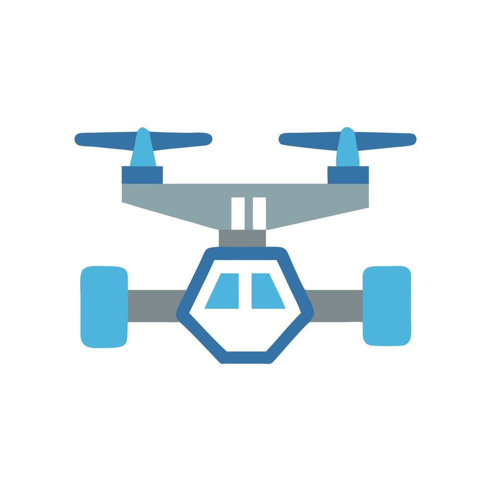 Stylized Drone Design Isolated on Black Background vector