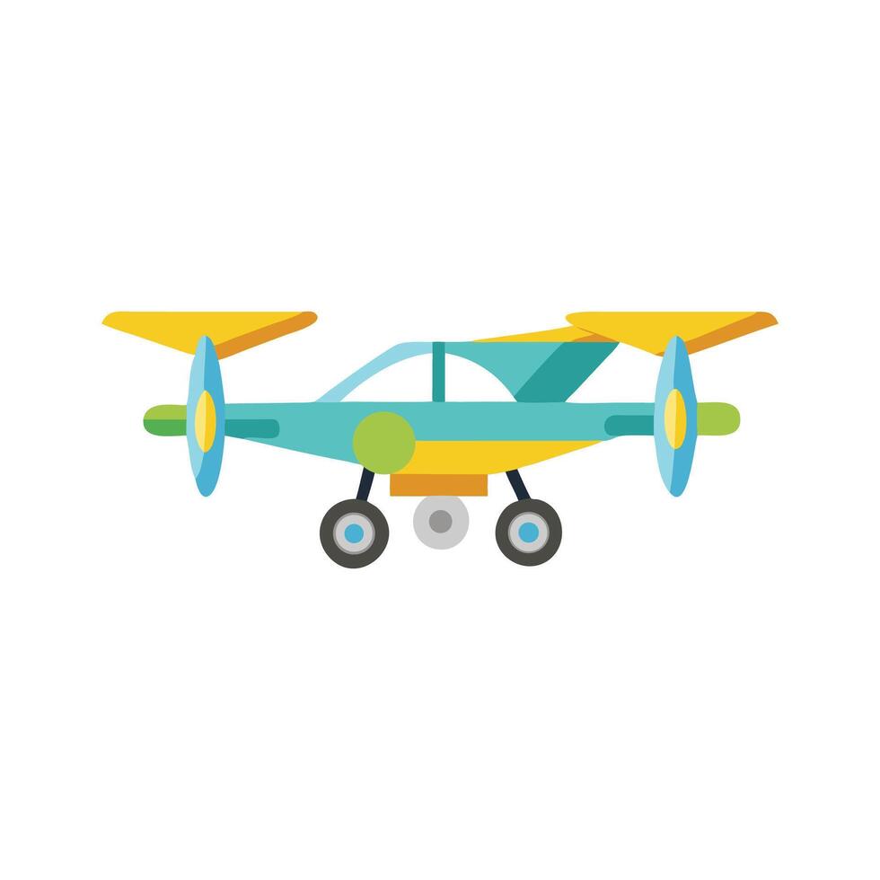 Flat illustration of futuristic drone or aircraft vector
