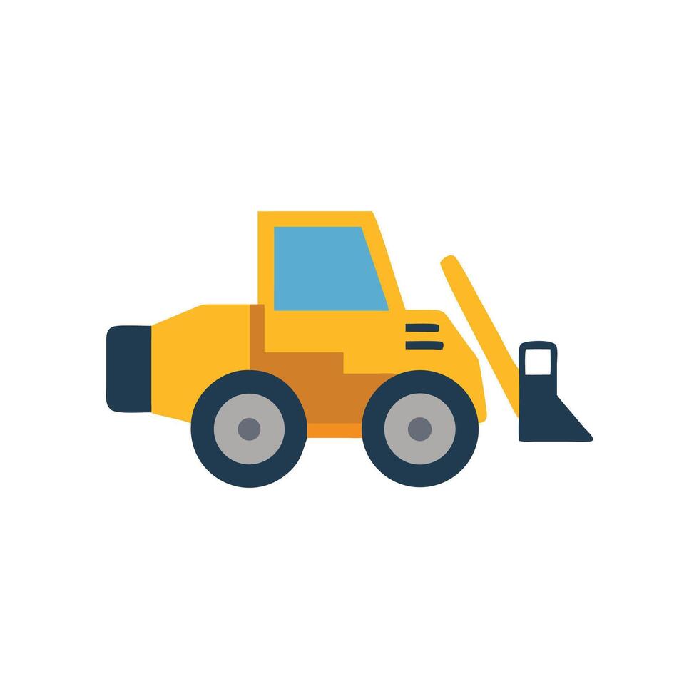 Yellow Skid Steer Loader Illustration Isolated Design vector