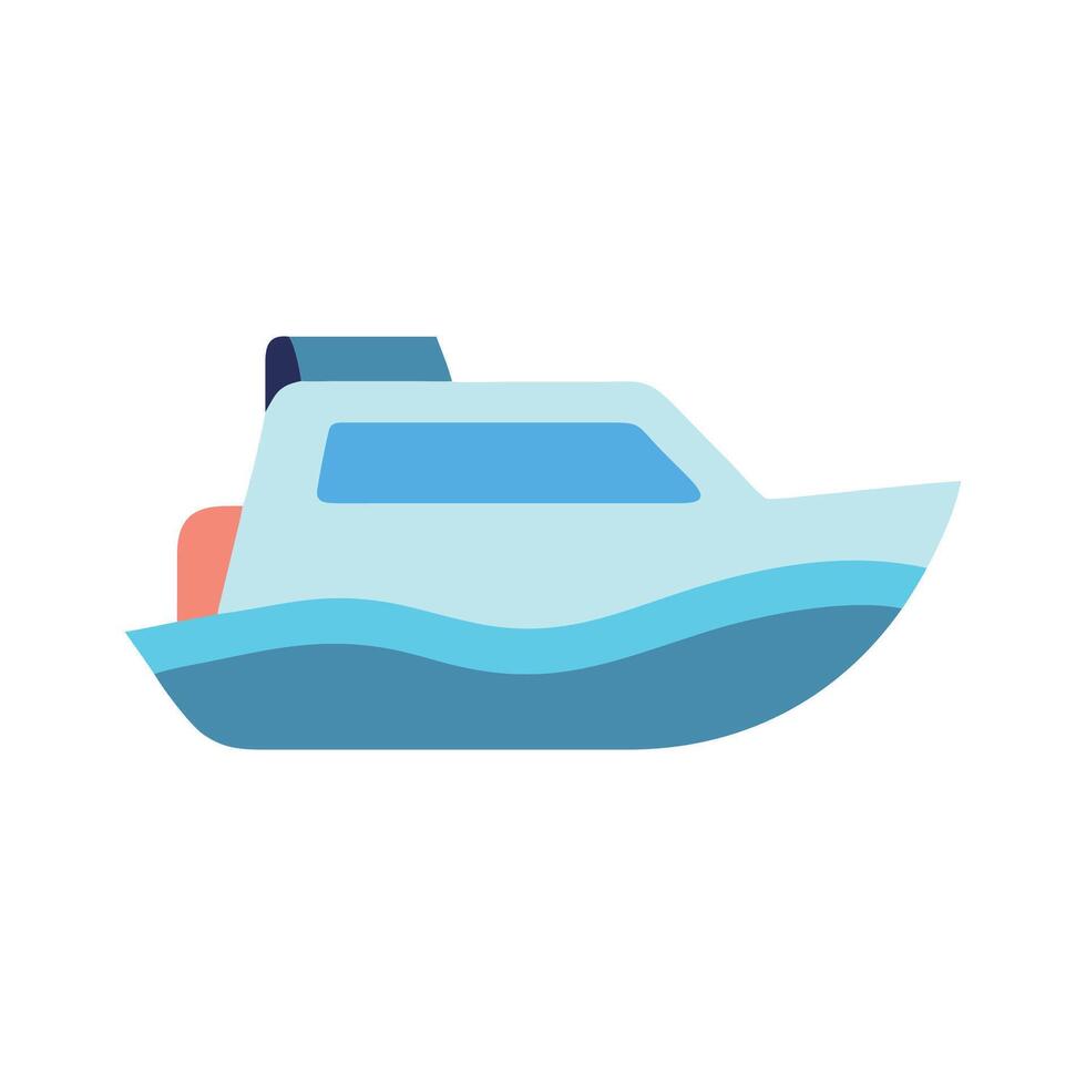 Illustration of a stylized boat on black background vector