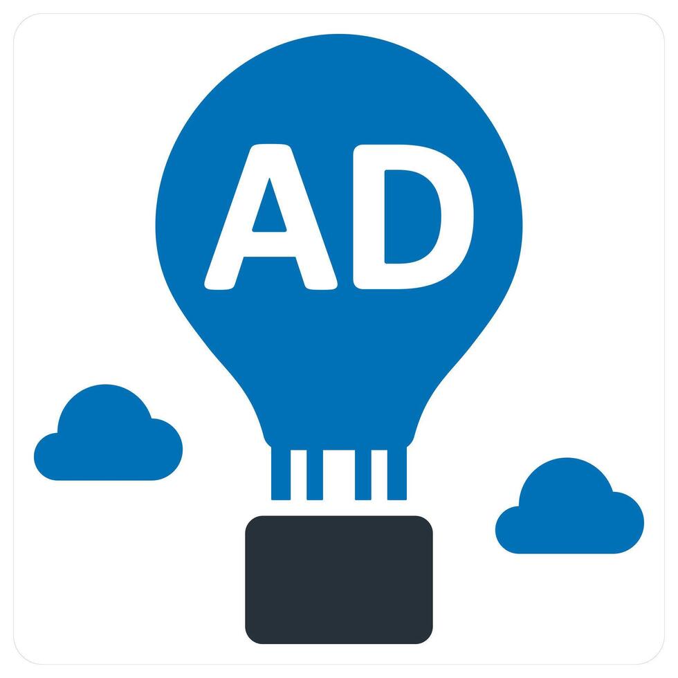 Balloon Ad and advertisement icon concept vector