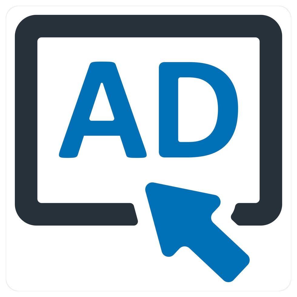 Click Ad and advertisement icon concept vector