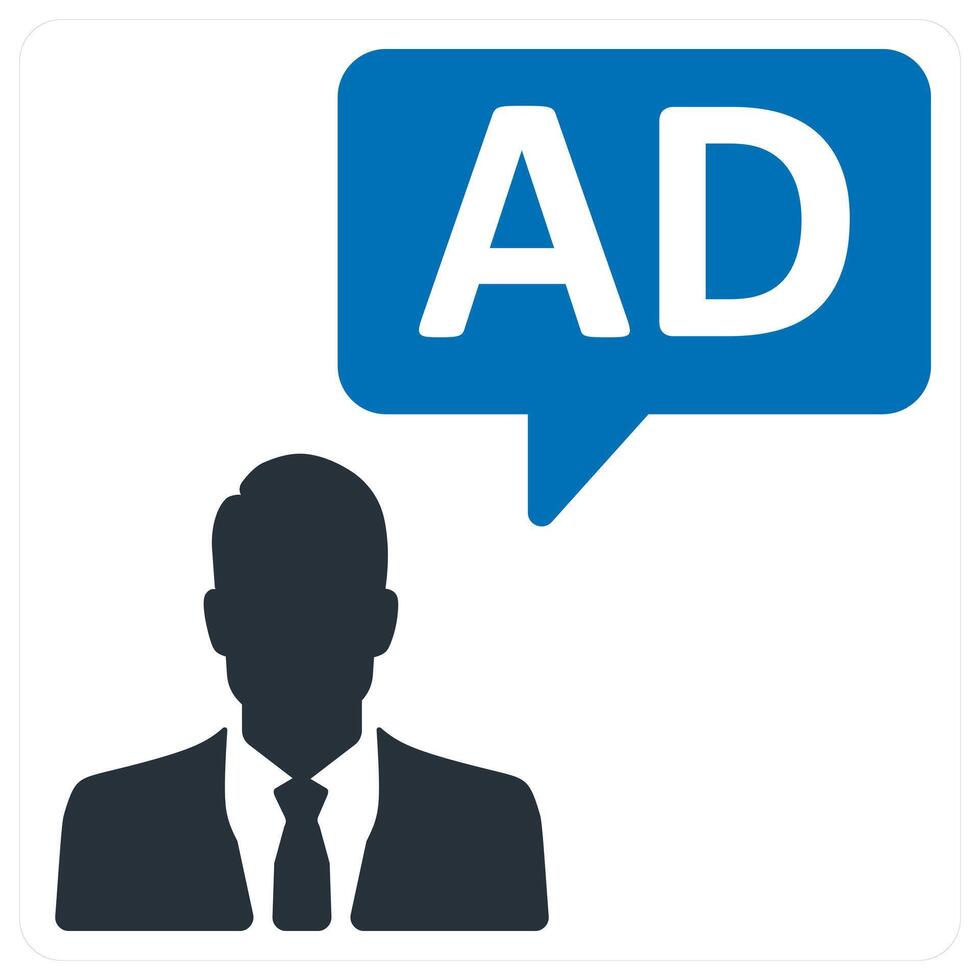 Ad Manager and advertisement icon concept vector