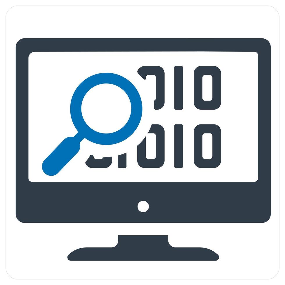 programming and Big data icon concept in blue color vector