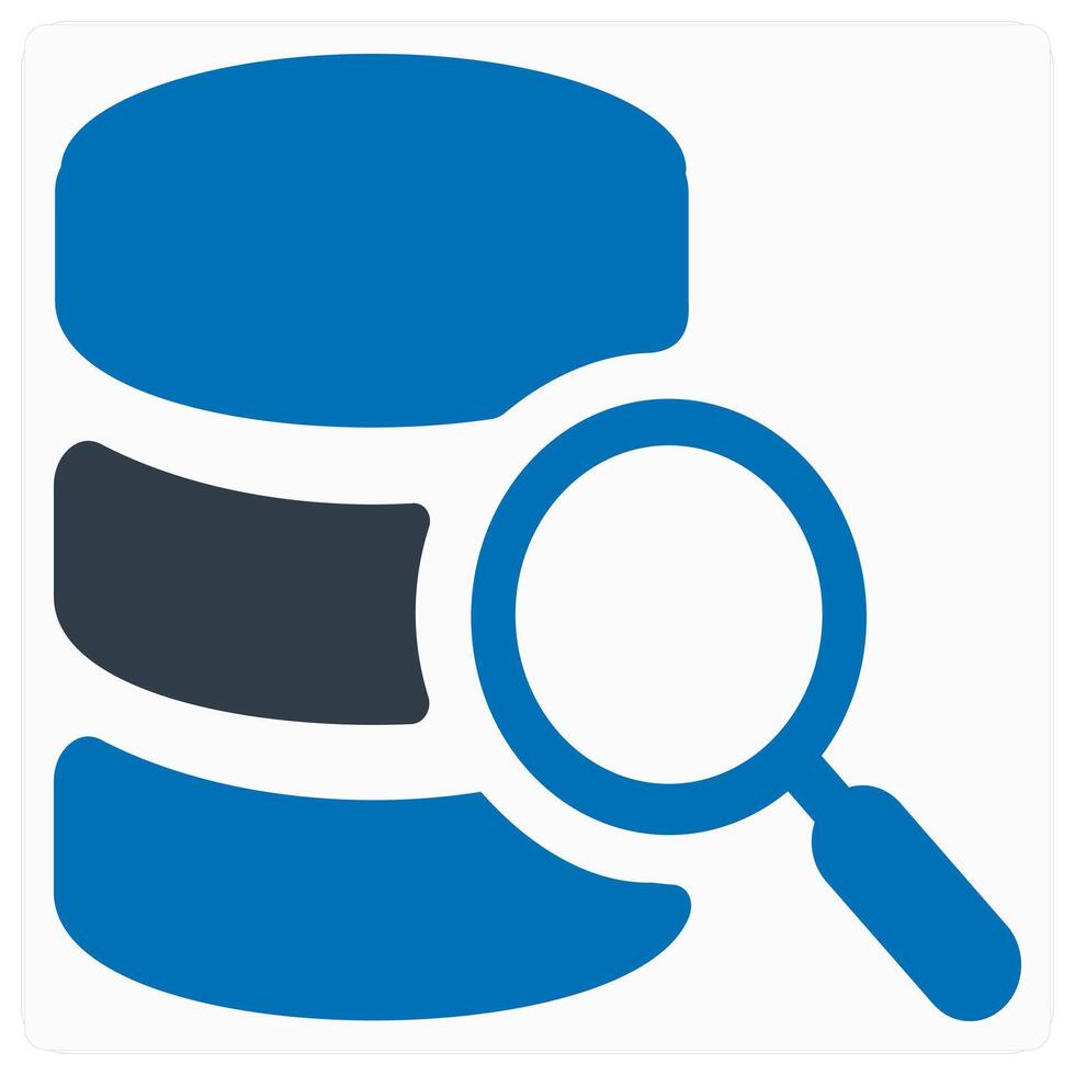 Audit and Big data icon concept in blue color vector