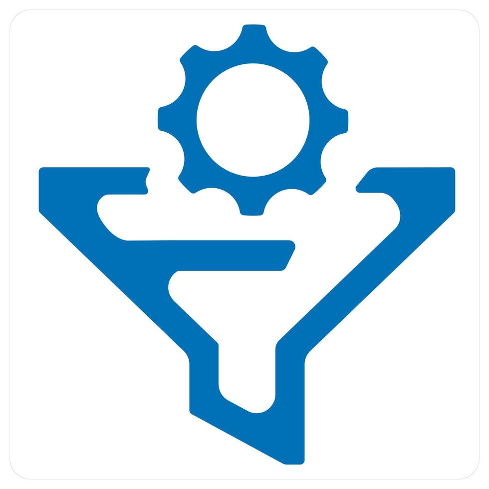funnel and Big data icon concept in blue color vector