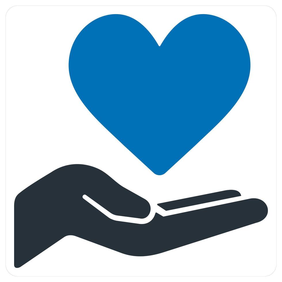 Donation and donate icon concept in blue color vector
