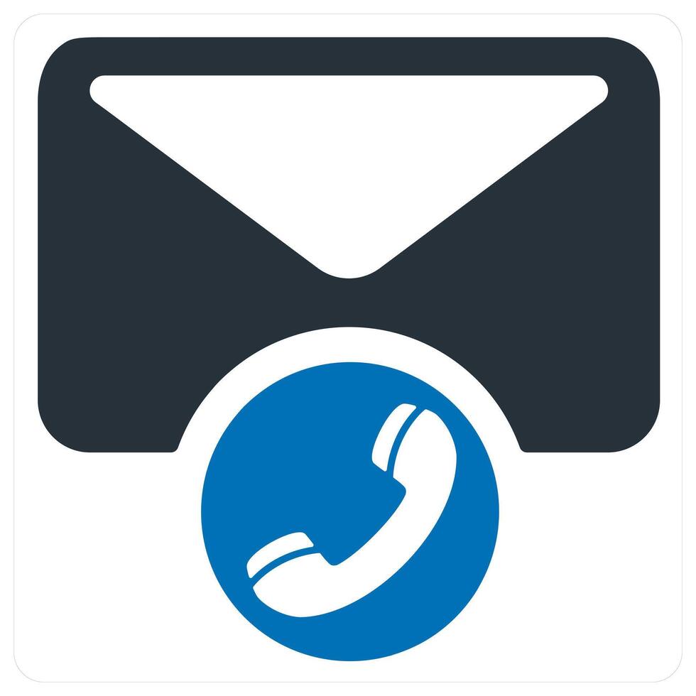 email support and service icon concept in blue color vector
