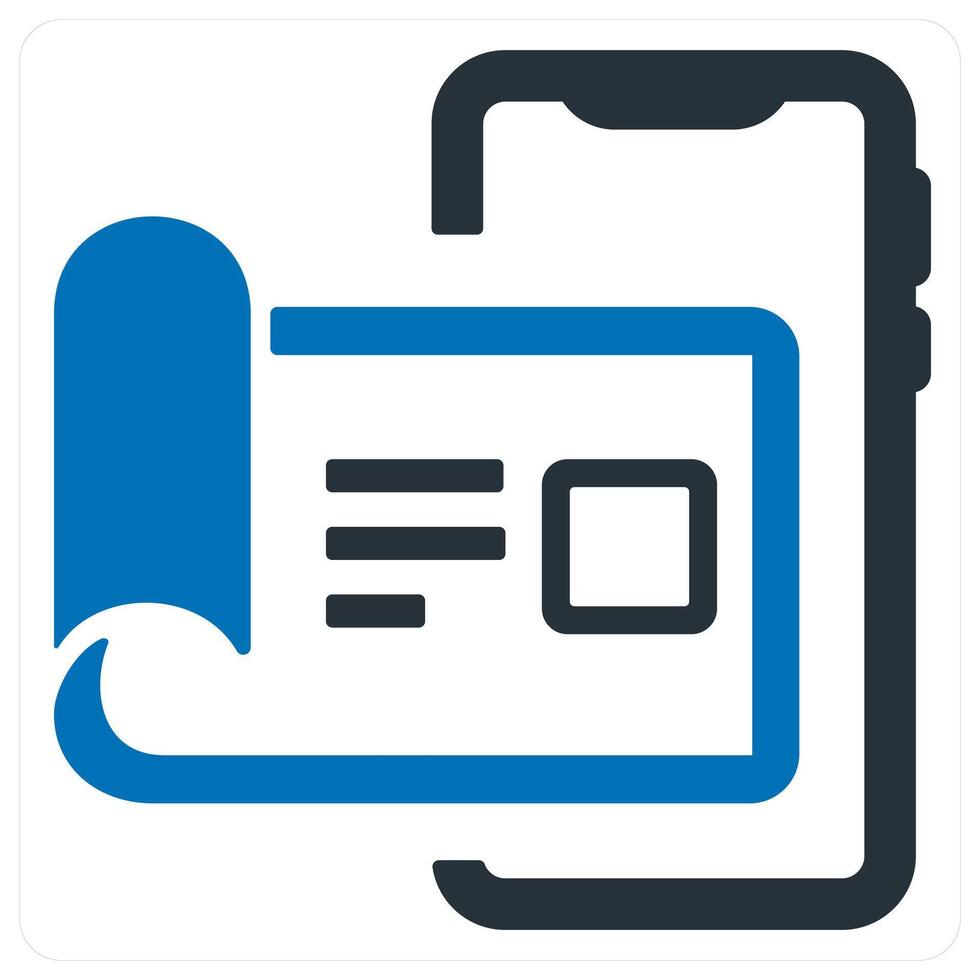User detail and profile icon concept in blue color vector