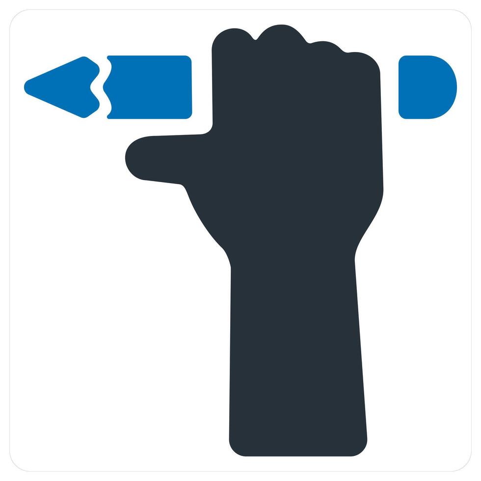 pencil and artist icon concept in blue color vector