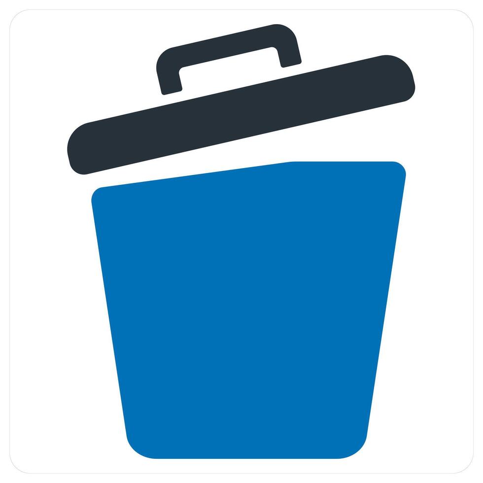 Recycle Bin and trash concept in blue color vector
