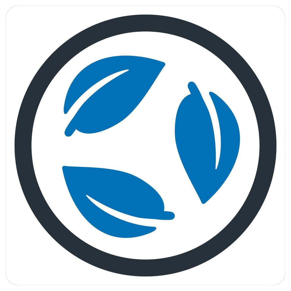 Ecology and ecological concept in blue color vector