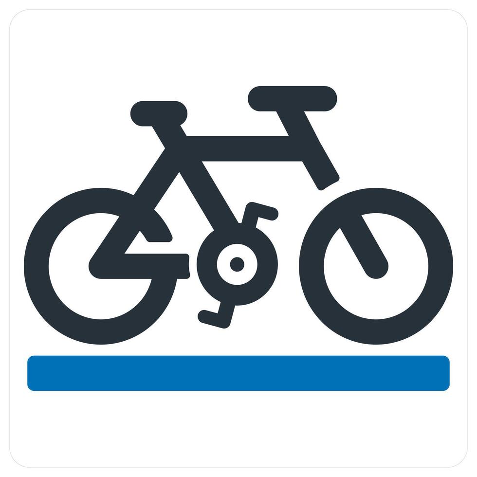 Bicycle and cycle icon concept in blue color vector