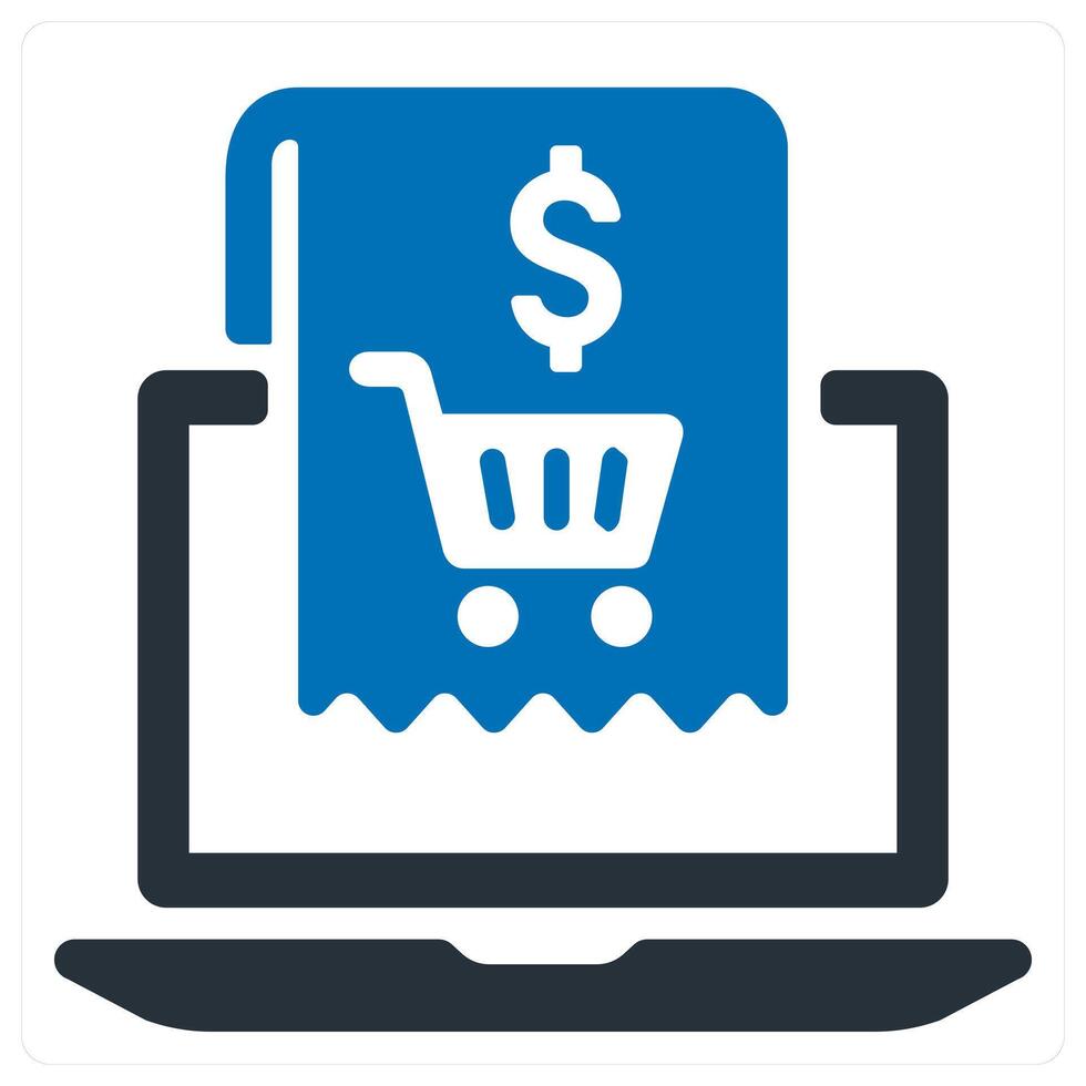 Checkout icon concept in blue color vector