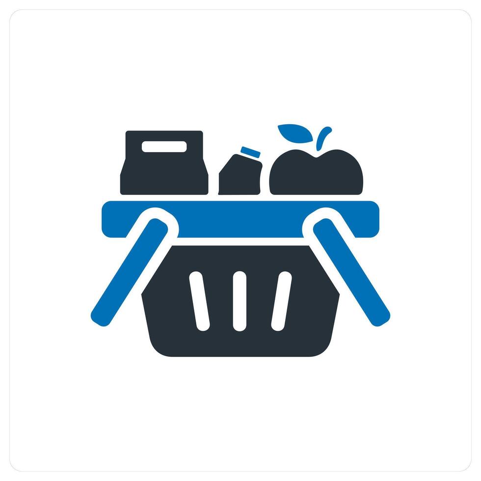 Cart Items icon concept in blue color vector