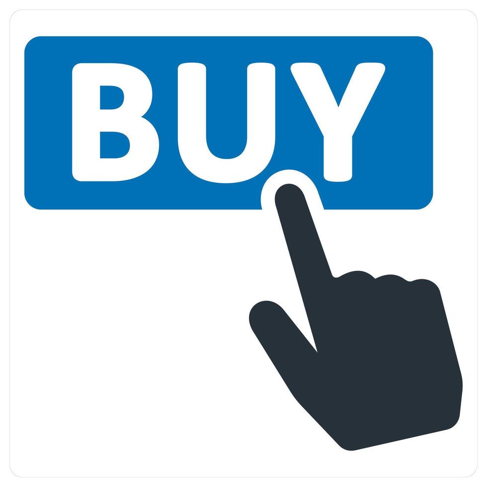 Buy icon concept in blue color vector