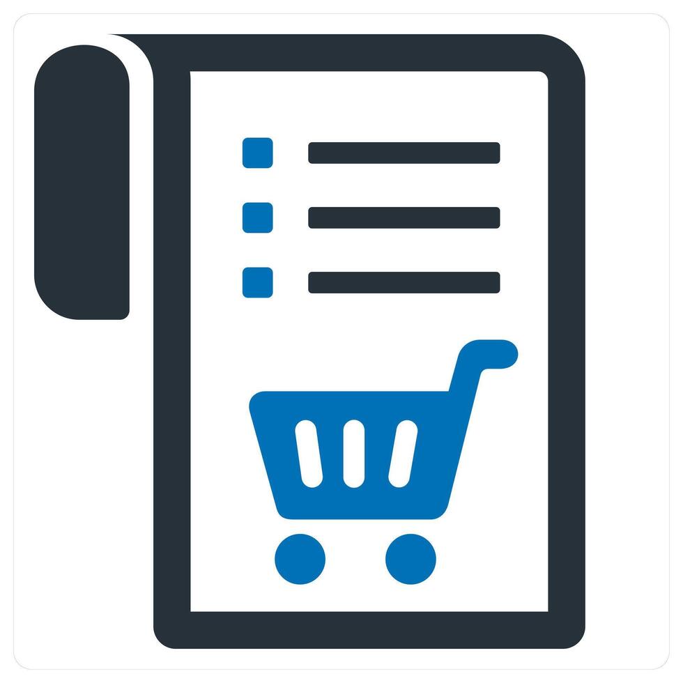 Item List icon concept in blue color vector
