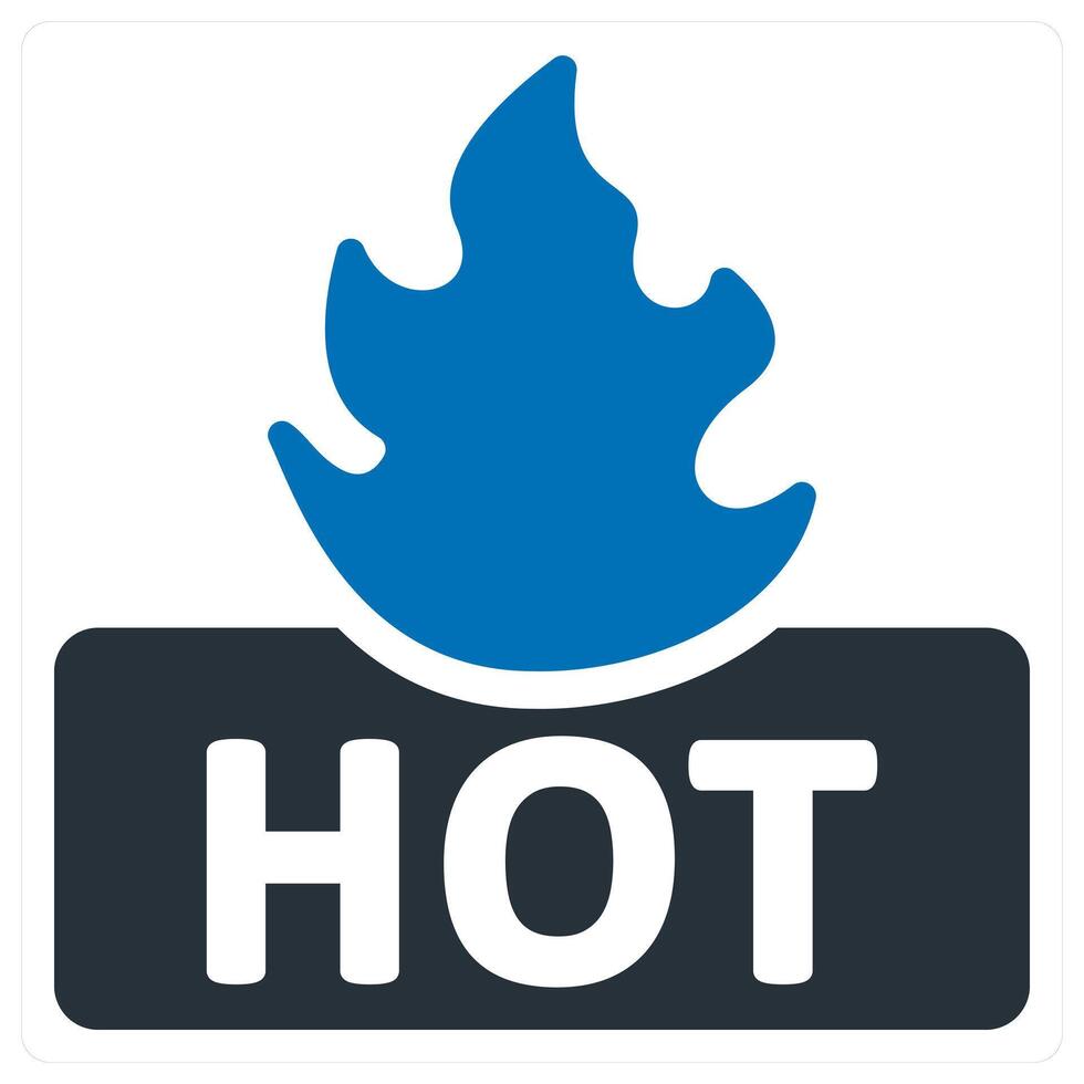 Hot Deal icon concept in blue color vector