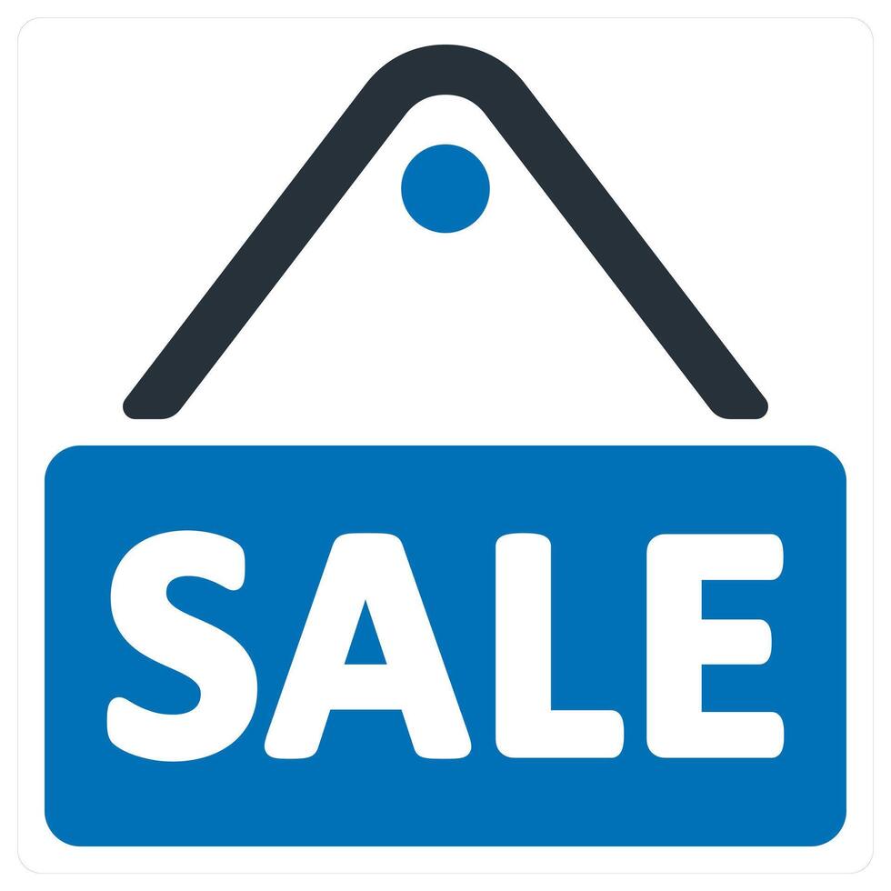 Sale icon concept in blue color vector