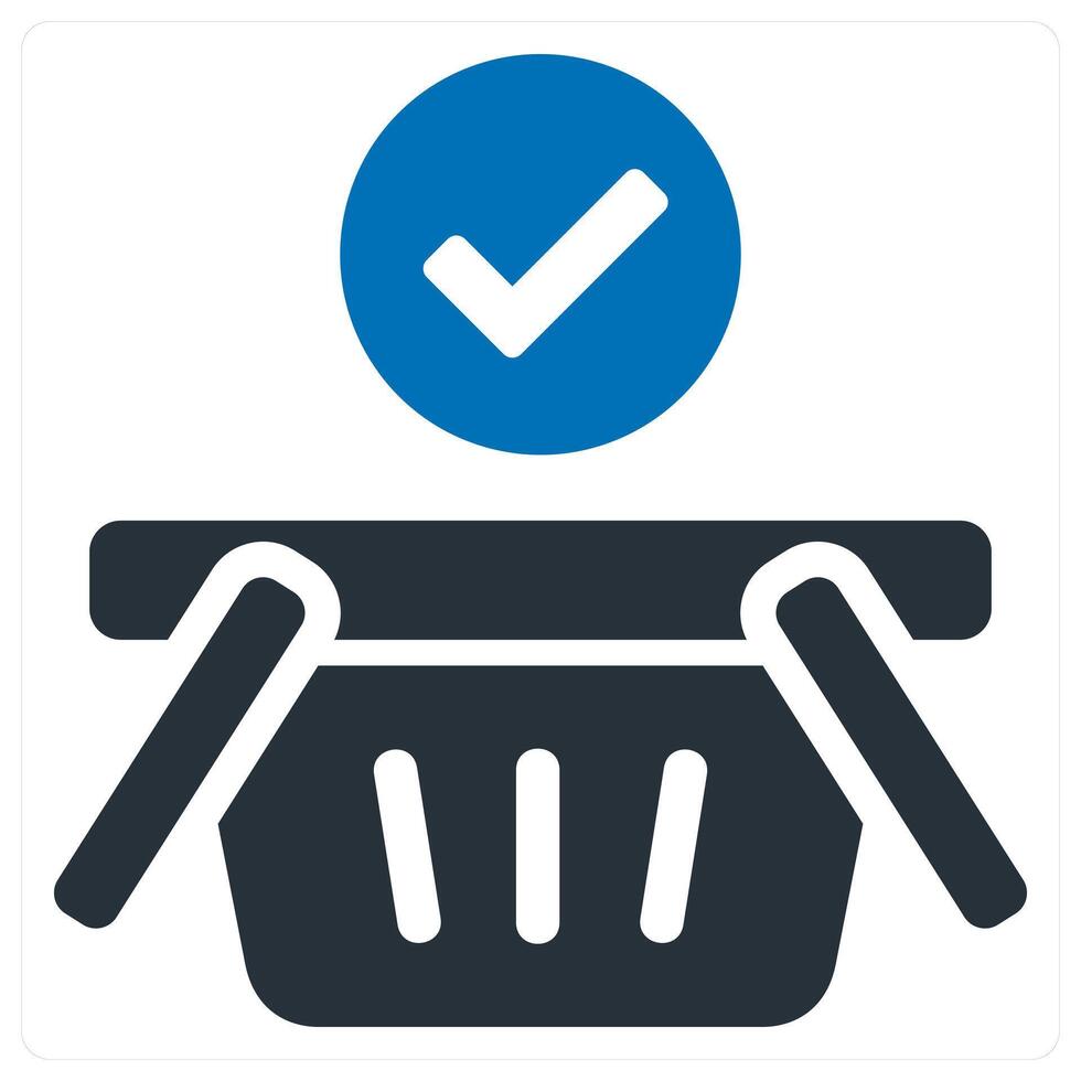 Cart and shopping cart icon in blue color vector