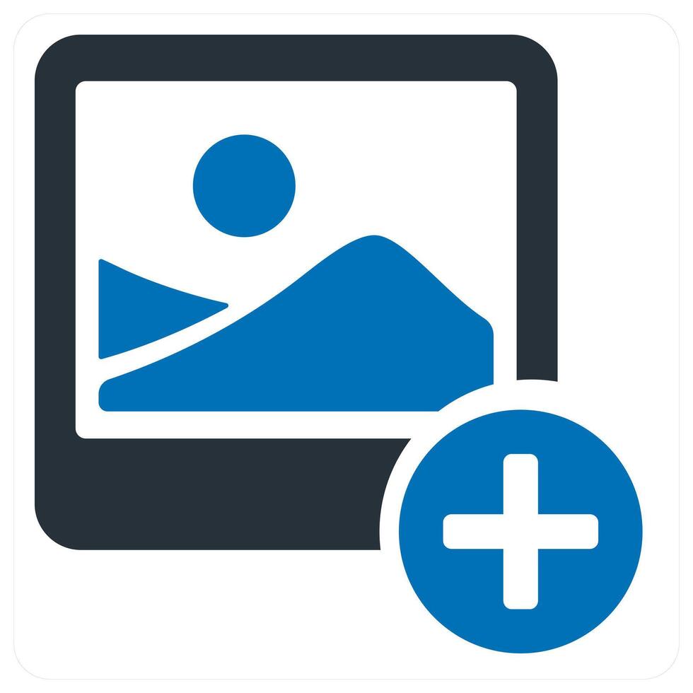Add Image icon concept in blue color vector