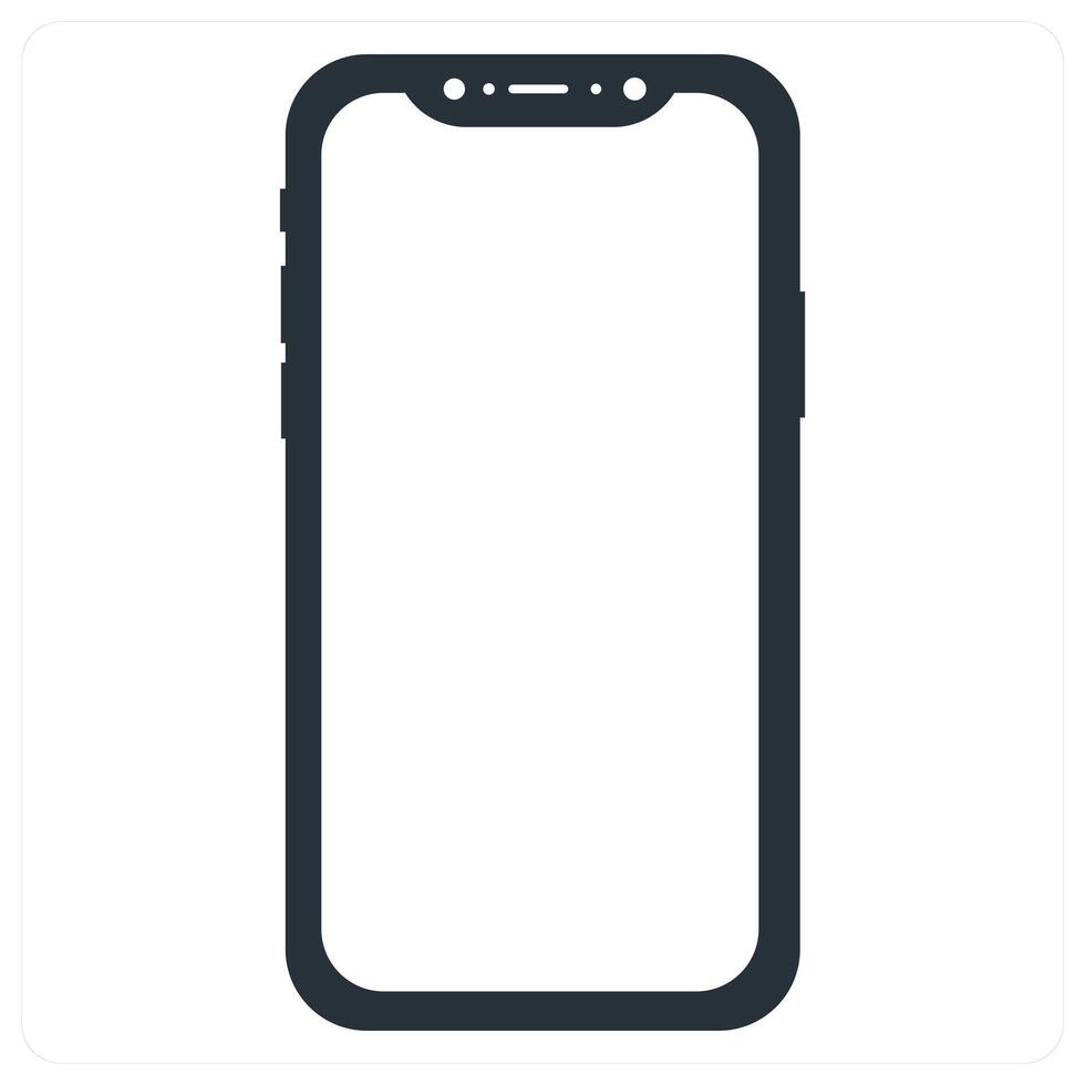 Mobile icon concept in blue color vector