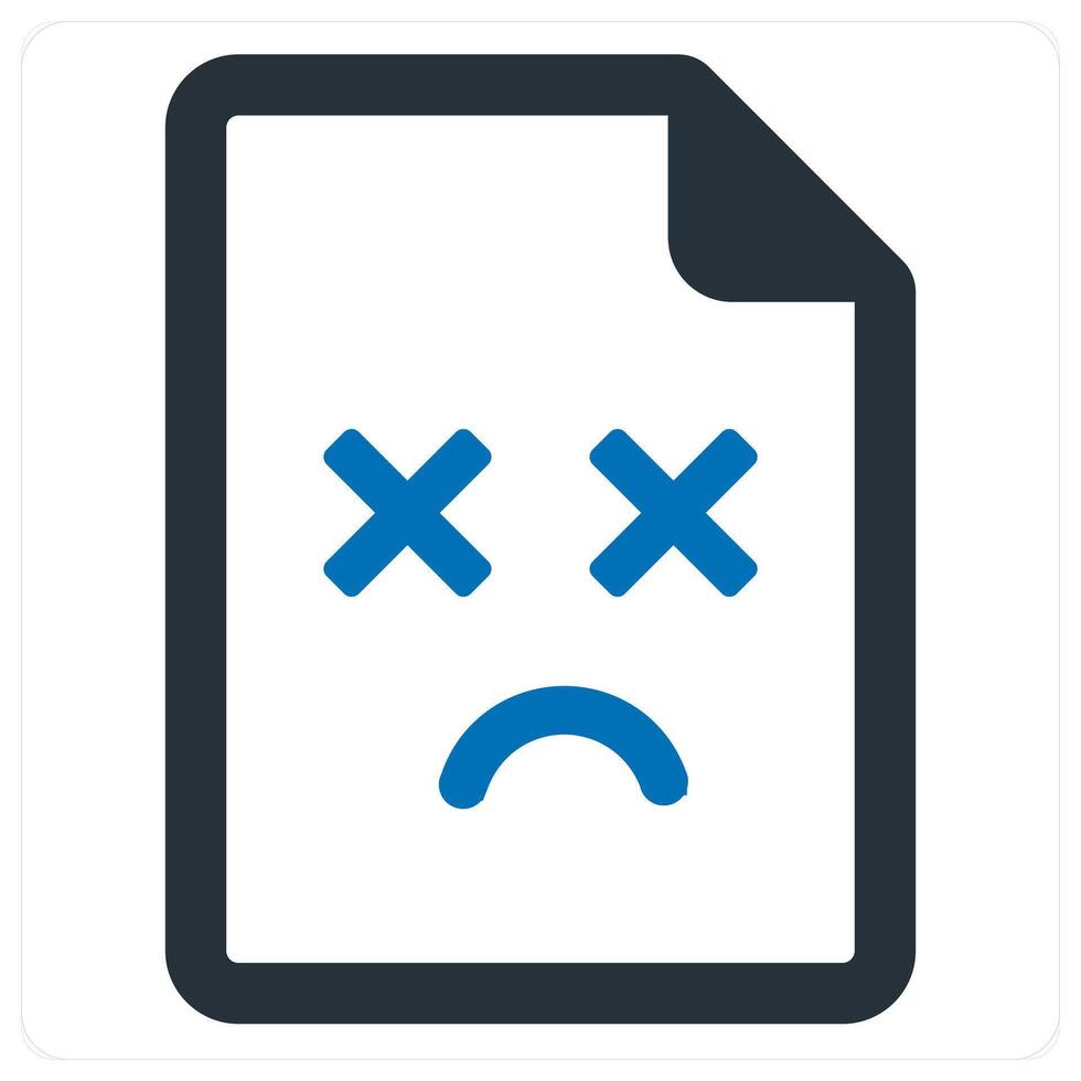 missing page and file icon concept in blue color vector