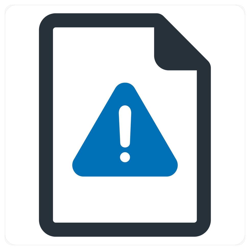 error file and report icon concept in blue color vector