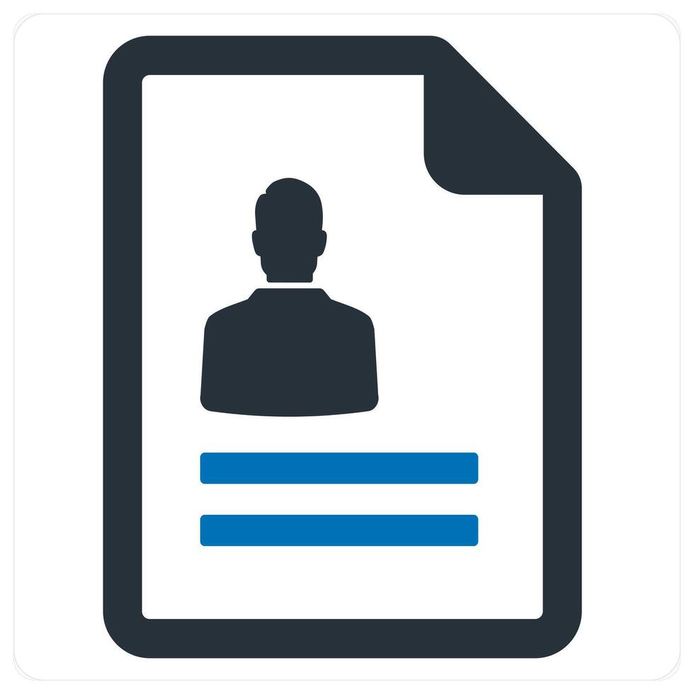 user details and account icon concept in blue color vector