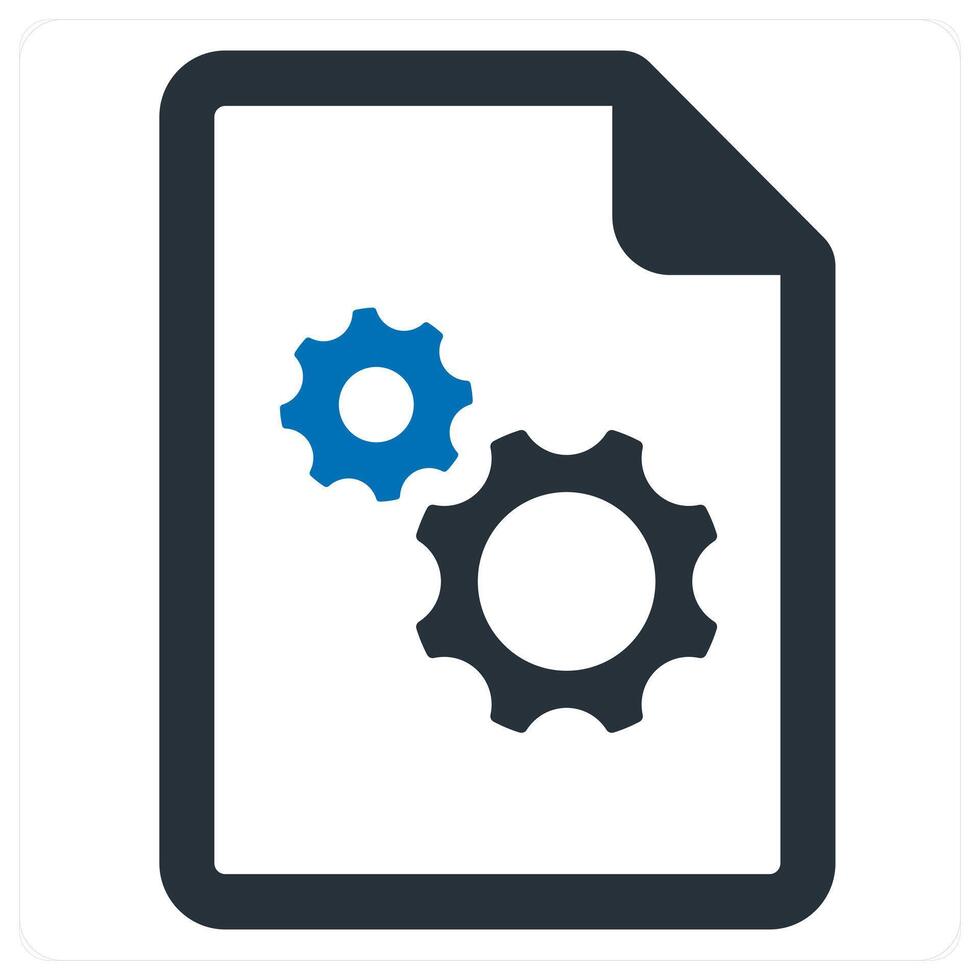 optimization and settings icon concept in blue color vector