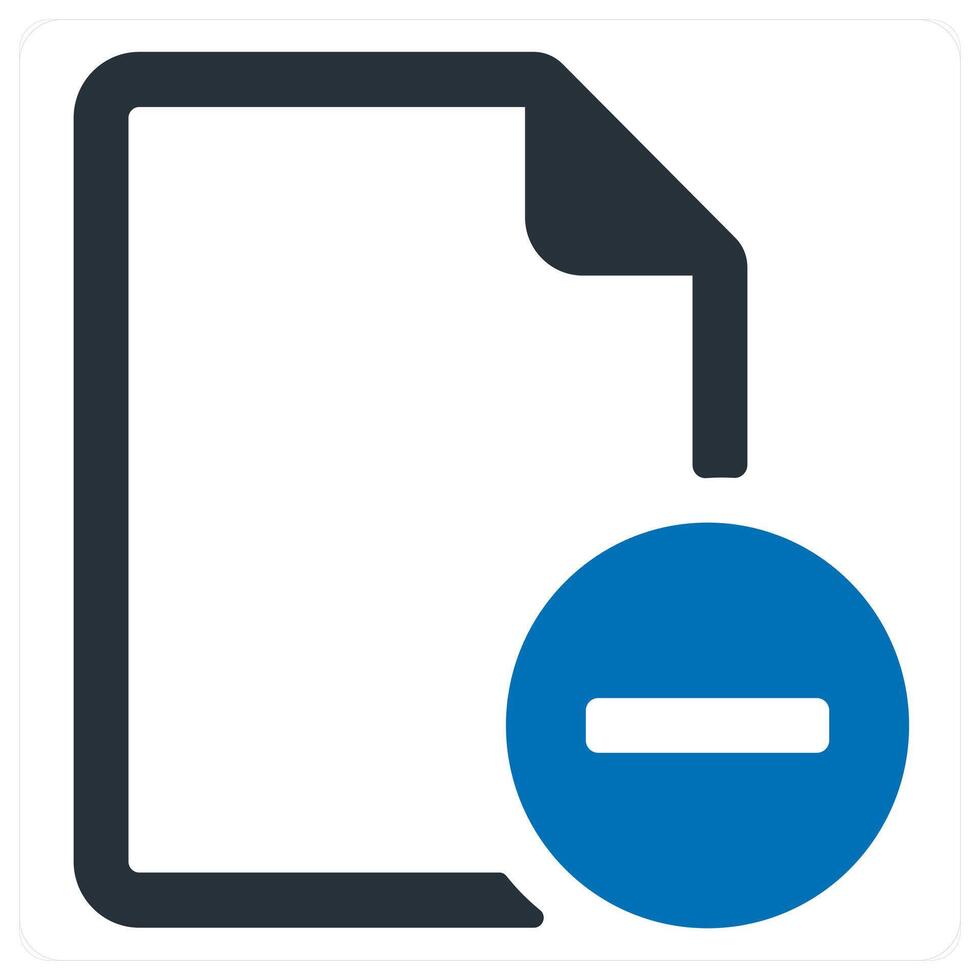 remove and wrong file icon concept in blue color vector