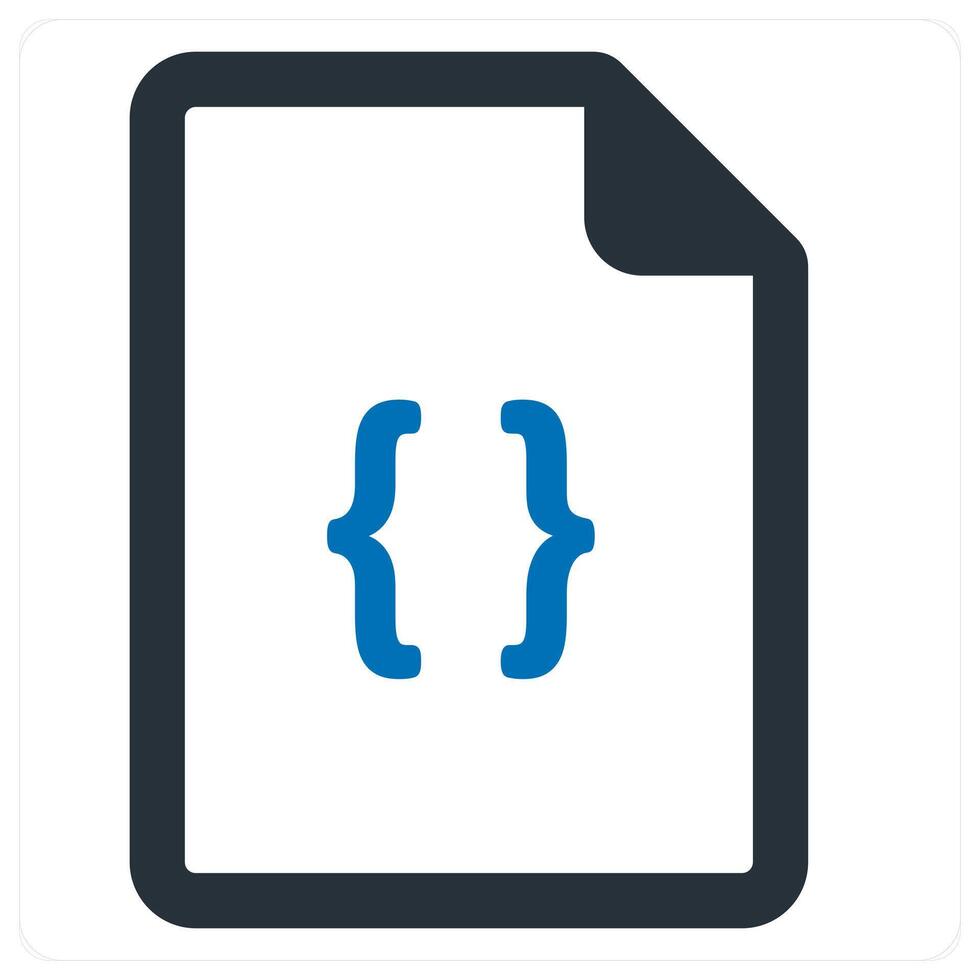 programming and code icon concept in blue color vector
