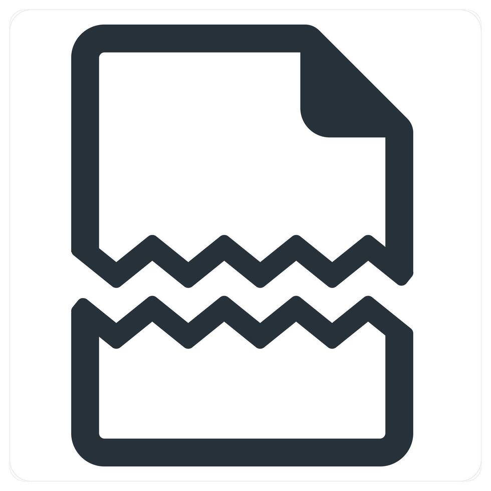 damaged and broken icon concept in blue color vector